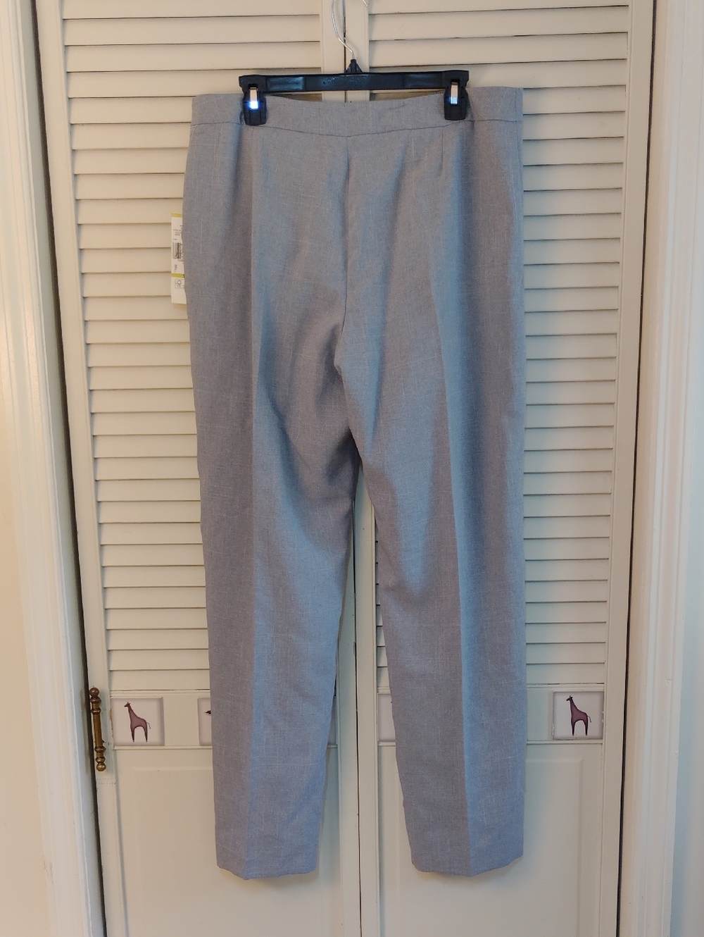 Le Suit Light Blue Women's Pant Suit Jacket & Straight Pants - Picture 9 of 11